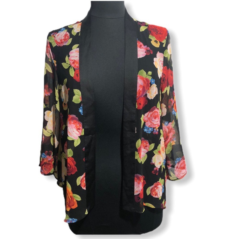 Guess Floral Kimono Cardigan Size XS - Picture 3 of 7